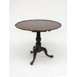 A Georgian style mahogany tripod table,