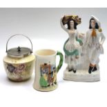 A Crown Devon 'Auld Lang Syne' musical mug, height 15cm,