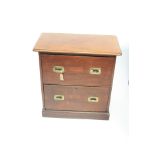 A Victorian mahogany chest of drawers, with two long drawers on a plinth base, height 81cm,