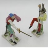 A pair of Samson porcelain figures from the Commedia dell'arte series,