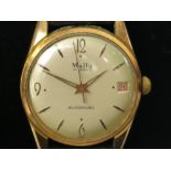 A gentleman's gold plated Mu Du, automatic wristwatch with 25 jewel movement,