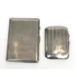 A 1930s heavy engine turned silver cigarette case by John Rose,