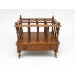 A Victorian walnut Canterbury,