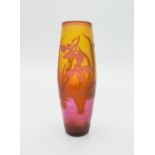 A Galle style dragonfly vase, height 25cm.