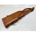 A French leather shoulder of mutton gun case, stamped Galand Paris, length 81cm.