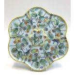 A large Quimper faience shaped tray, 19th century,