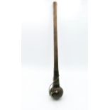 An African pine knobkerrie with ball end 75cm.