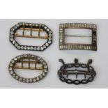 Four 19th century buckles.