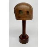 A milliner's hat stand, on turned stand,