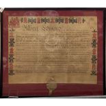 An Albert Edward, Prince of Wales vellum commission for William Bolitho as Sheriff of Cornwall,