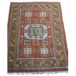 A Kazak Karachopt design flatweave rug,