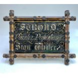 A Victorian sign writer's advertising sign, inscribed 'Stroud.