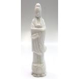An alabaster figure of Guanyin, height 26.5cm.