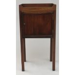 A 19th century mahogany pot cupboard, height 75cm, width 38cm.