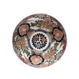 A Japanese imari porcelain charger, 19th century,