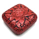 A Chinese cinnabar lacquer box,