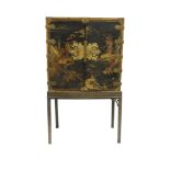 A Japanese black and gold lacquer cabinet, Edo Period, late 17th century,