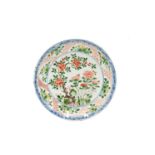 A Chinese porcelain famille verte plate, Kangxi period,