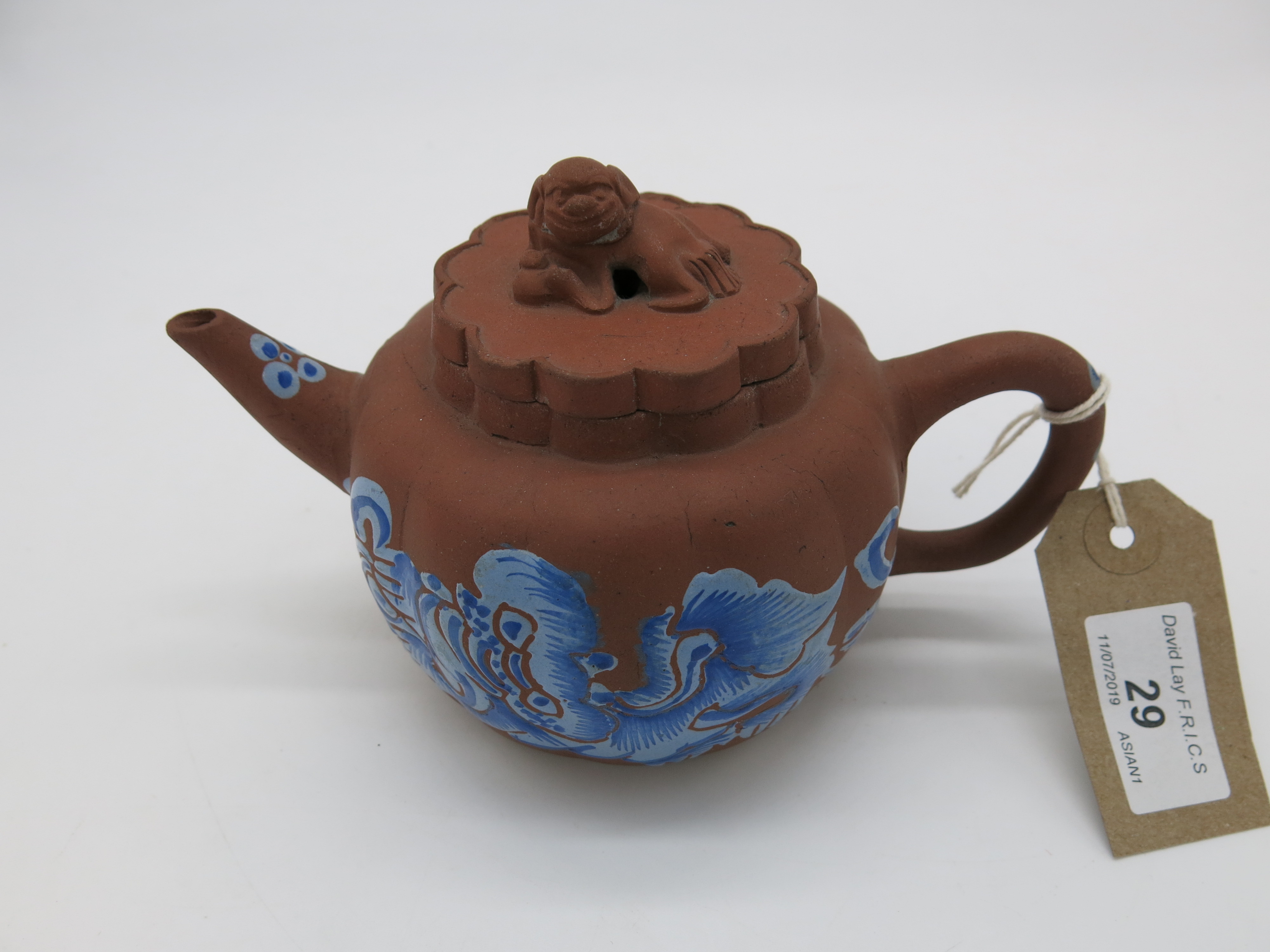 Seven Chinese Yixing teapots, all signed, height of largest 11. - Image 19 of 26