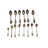 A set of six North Indian silver spoons,