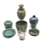 Seven various pre Ming items including a Song period ewer, height 6.