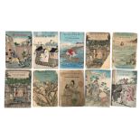 Japanese Fairy Tales Series, No.1, Momotaro; No 2, Shitakiri Suzume; two copies of No.