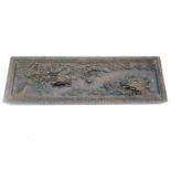 A Chinese cast iron rectangular wall plaque, 20th century,