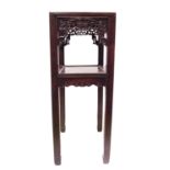 A Chinese hardwood jardiniere stand, 19th century,