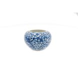 A Chinese blue and white porcelain brushwasher, Qianlong mark,