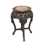 A Chinese hardwood jardiniere stand, 19th century,