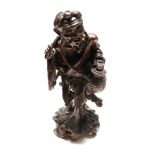 A Chinese carved hardwood figure, circa 1880,