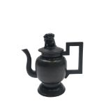 A Chinese Shisou wire inlaid bronze wine pot, Qing period, in Song/Ming archaic style,