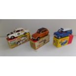 Dinky :- 212 Ford Cortina Rally, 149 Citroen Dyane and 273 RAC Mini Van, each boxed.