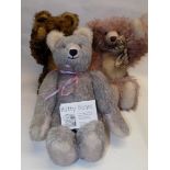 Batty Bears:- three bears by Cherie Stephens, St Ives, Cornwall, longest 17".