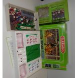 "Subbuteo" a gift set containing two teams, nets etc and a box a box of miscellaneous items.