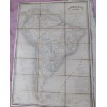 ENGRAVED MAP. folding hand col engr map "Amerique du Sud." by A.H.