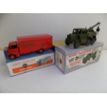 Dinky :- 514 Guy Van Slumberland, chipped, and 661 recovery tractor, each boxed.