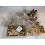 Hundreds of brass and other military buttons, duplication.