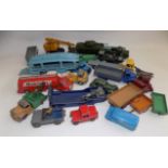 Die-cast by Dinky and Corgi, playworn.