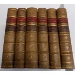 WILLIAM HAZLITT. "Works." 6 Vols comp, cont 1/2 cf, lettering pieces, 12mo, Bell & Daldy, 1870 vg.