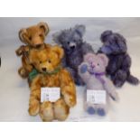 Batty Bears :- Five each by Cherie Stephens, St Ives, Cornwall,