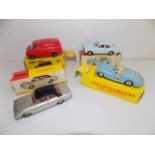 Dinky :- 169 Ford Corsair, damaged, 168 Ford Escort, damaged box, 107 Sunbeam Alpine,