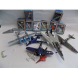 Miscellaneous aircraft by Corgi and Matchbox contained in two boxes.