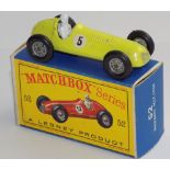 Matchbox 1/75 Lesney :- No 52, Maserati 4CLT/1948 lemon,