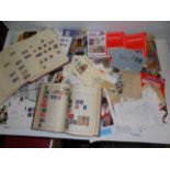 World albums, stamp catalogues, loose stamps etc.