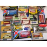 A collection of mainly Die-cast buses by Corgi and Lledo etc.