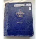 A well filled "Triumph" stamp album containing a collection of world stamps.
