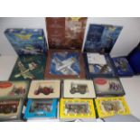 Corgi :- three Aviation Archive aircraft and seven various traction engines, each boxed.