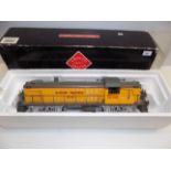 A two inch gauge model of a Union Pacific diesel locomotive No 1191 in dissimilar box.