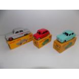 Dinky :- 176 Austin A105, 183 Fiat 600 and 160 Austin A30, each boxed.